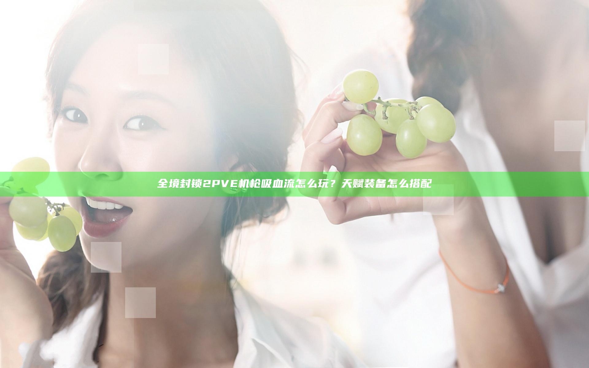 全境封锁2PVE机枪吸血流怎么玩？天赋装备怎么搭配